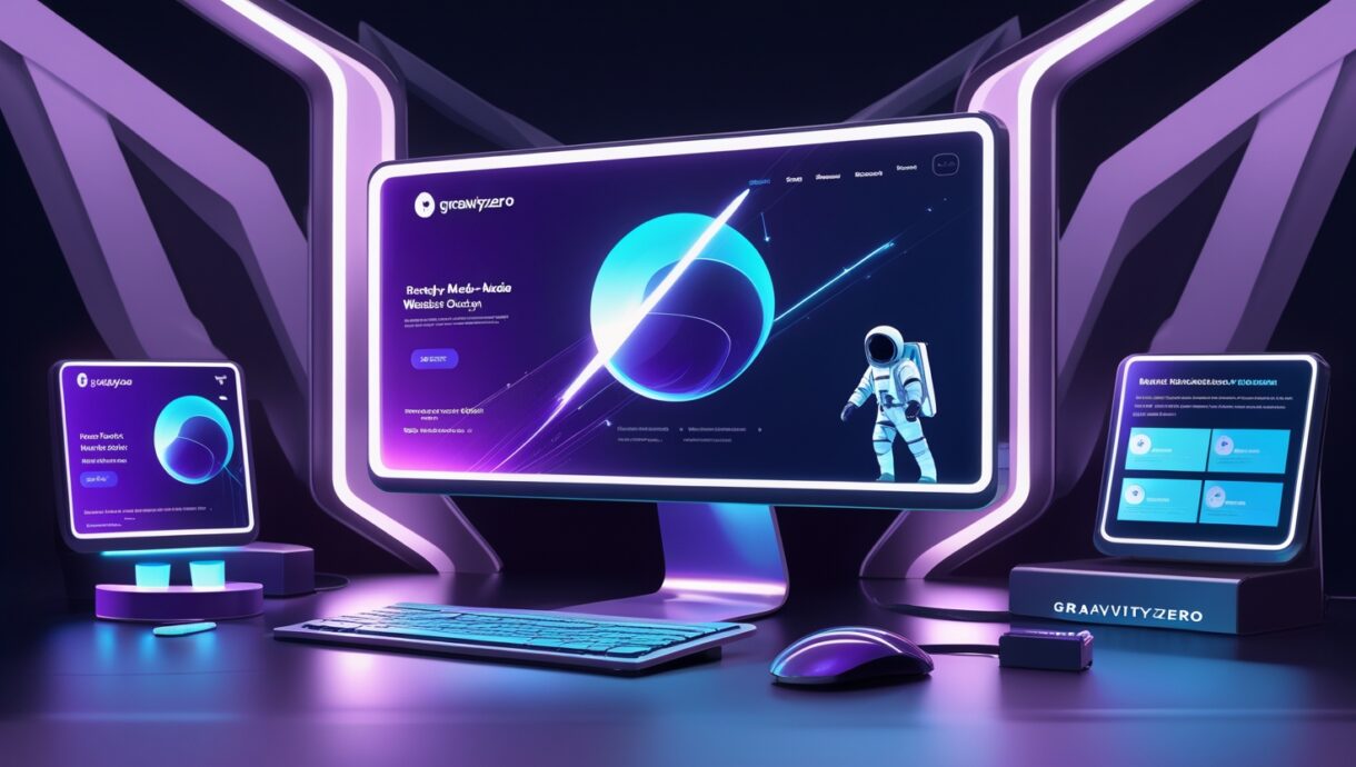 Exemplo de site pronto feito pela graavityzero